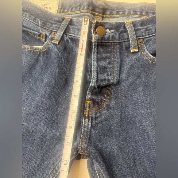 Hollister Men's Slim Straight Button Fly Blue Jeans 3E0935 Size 31X32 Med. Wash - Picture 9 of 11